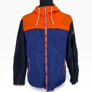 Polo Ralph Lauren Color Block Windbreaker Jacket Size L Men's Full Zip Hooded